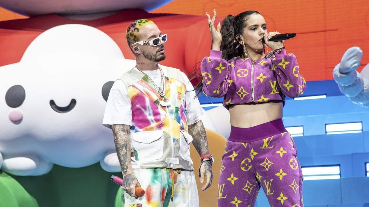 J Balvin y Rosalía. Fuente: (Instagram)