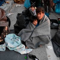 Desesperación de los refugiados tras el incendio del campamento en Grecia