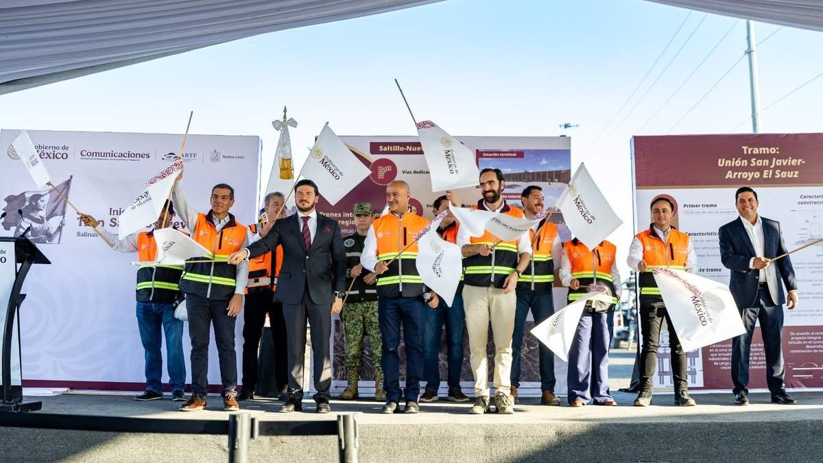 Arranca obra del Tren del Norte, en Salinas Victoria, para el tramo Saltillo-Nuevo Laredo