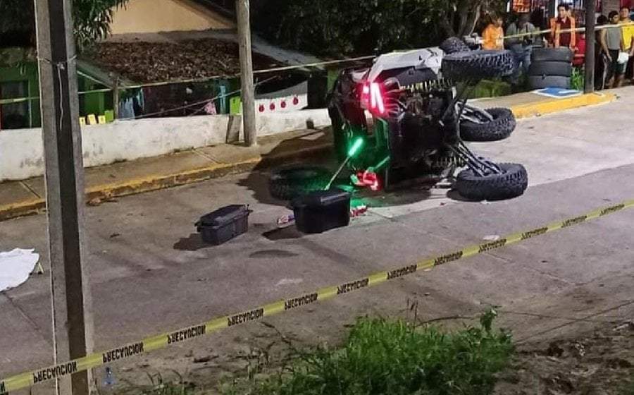 Vehículo tipo razer donde murió una menor