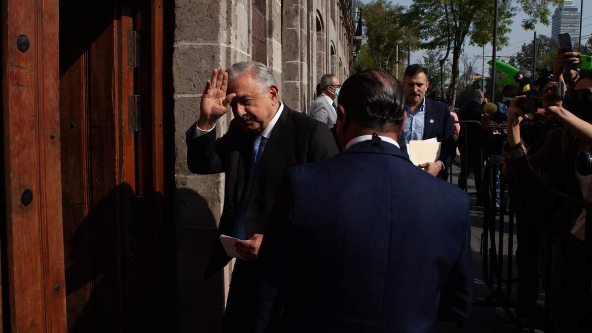 El presidente a su llegada al Museo Kaluz