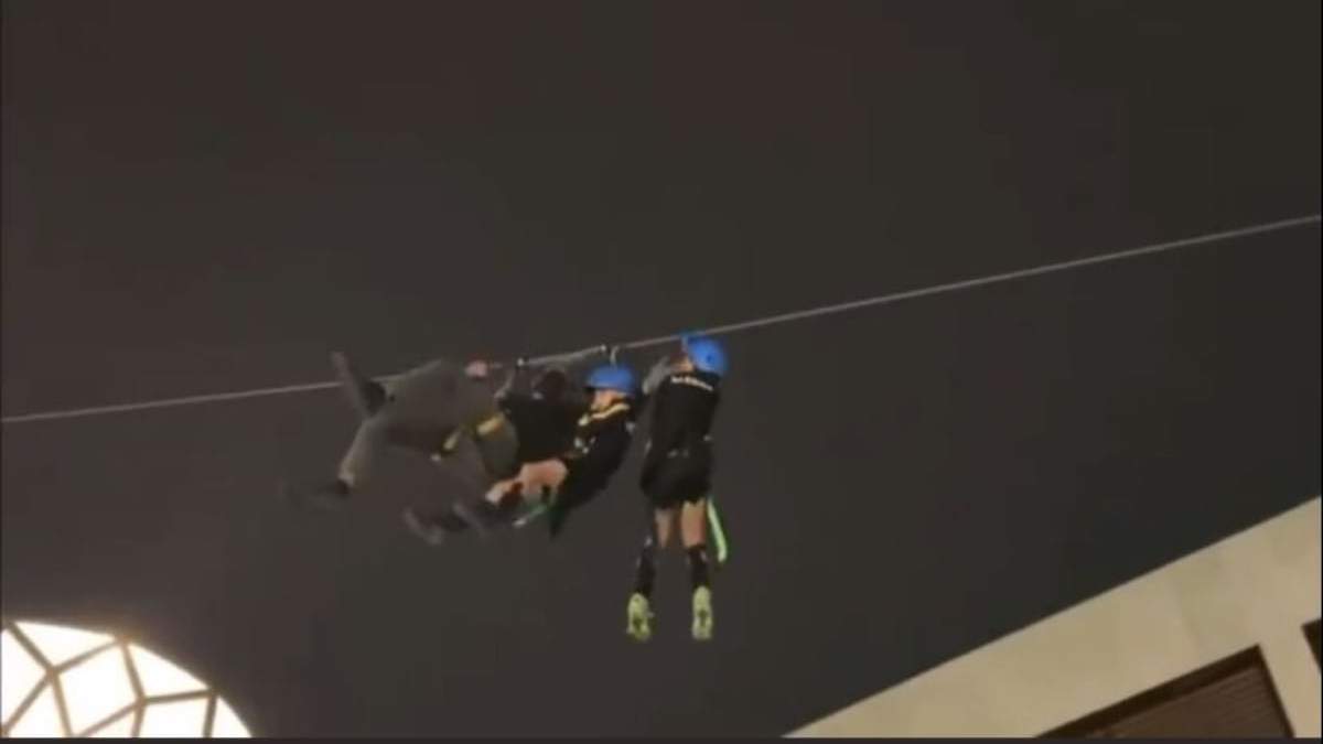 Momento del choque entre usuarios