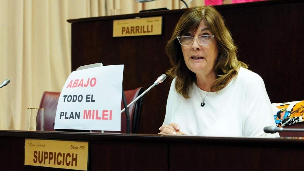 María Gabriela Suppicich, diputada provincial del FIT. Fuente (X)