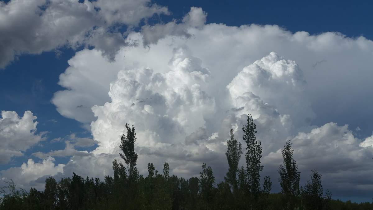 Anticipal la llegada de posibles tormentas durante la noche en Neuquén capital. Fuente: (Emiliano Ortiz)