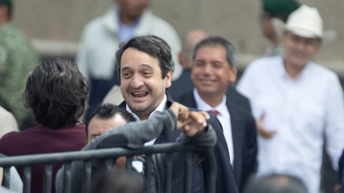 Andy", hijo del expresidente de México Andrés Manuel López Obrador, en el informe de Sheinbaum