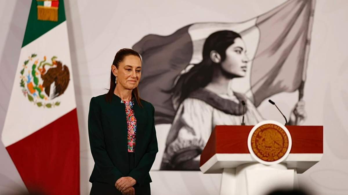 La presidenta Claudia Sheinbaum en la mañanera