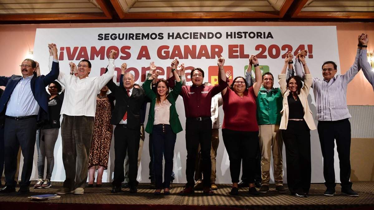 Los liderazgos de Morena y sus aliados del PT y PVEM