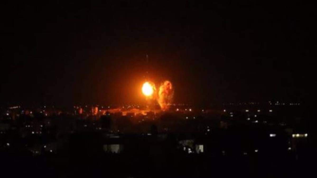 Lanzamiento de un cohete desde Israel hacia la Franja de Gaza