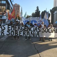 La Corriente Clasista y Combativa llevó sus reclamos a los puentes