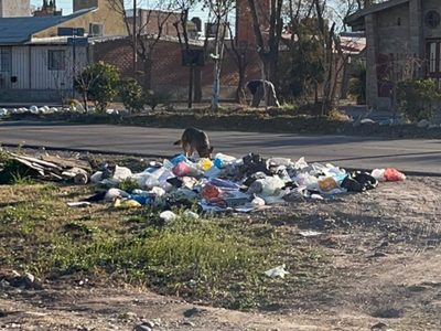 Luján de Cuyo: la basura se adueña del Acceso Sur
