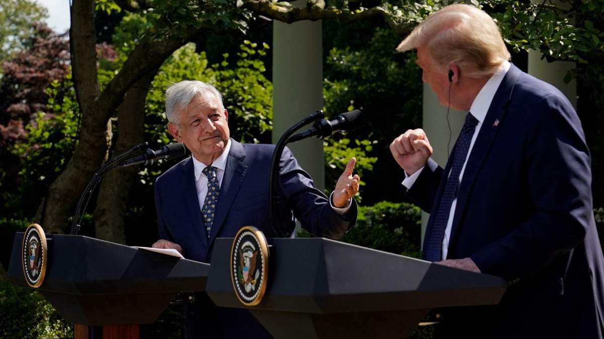 Trump y López Obrador celebraron la entrada en vigor del T-MEC. Fuente: (Twitter)