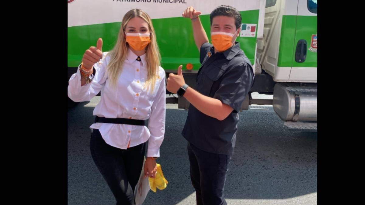 El candidato de MC y su esposa Mariana Rodríguez