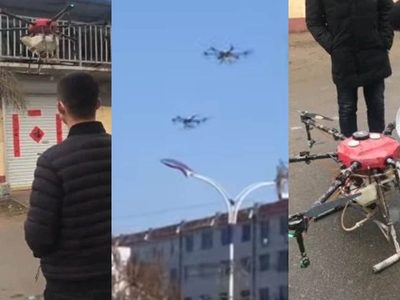 La tecnología y el coronavirus: China usa drones para medir la temperatura a las personas en cuarentena