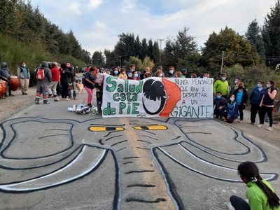 Tensión en Villa La Angostura: gendarmería intervino en la protesta de Salud