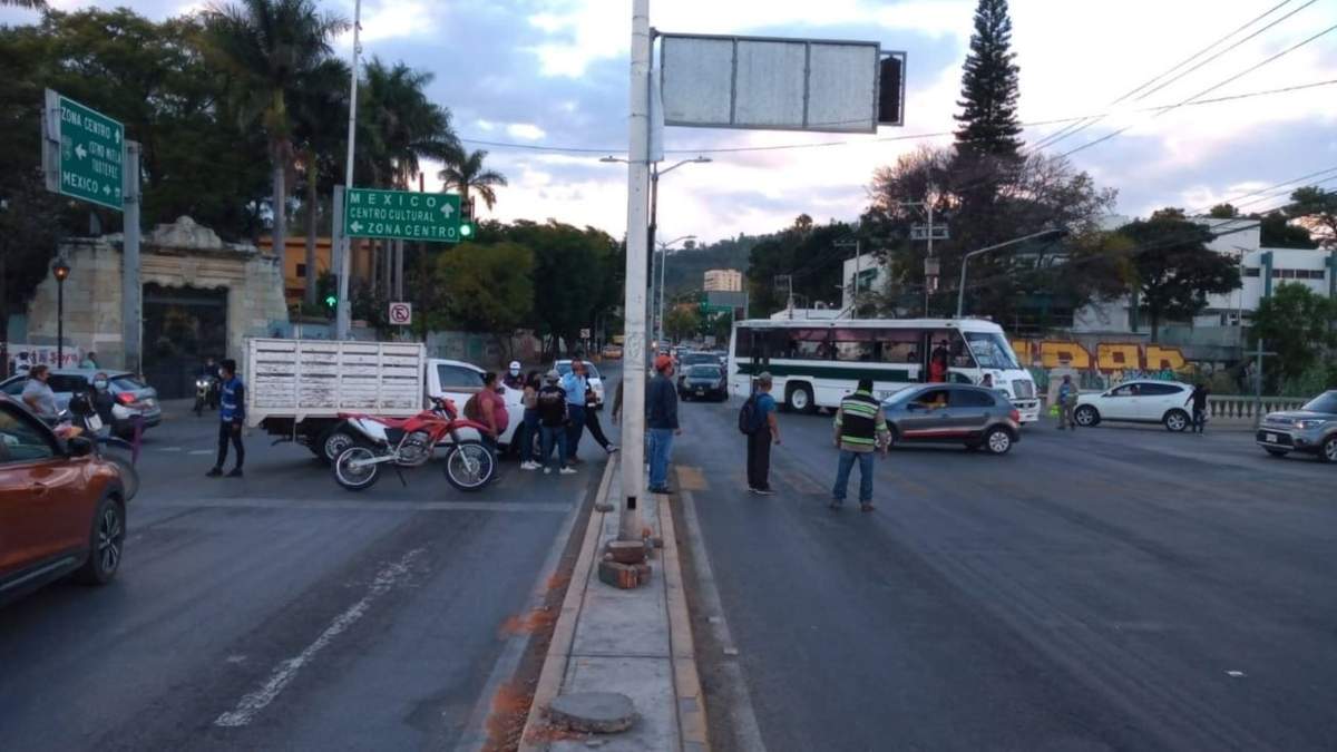 Uno de los bloqueos en Oaxaca capital