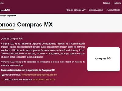 Ya está en línea Compras MX, el nuevo portal de contrataciones públicas que sustituye a Compranet