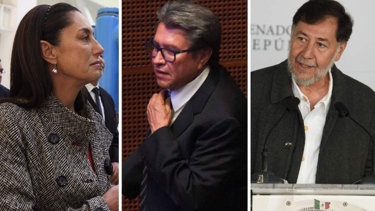 Claudia Sheinbaum, Ricardo Monreal y Gerardo Fernández Noroña