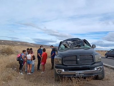 Regreso accidentado: una familia de Junín de los Andes se cruzó con un ciervo en la ruta 234