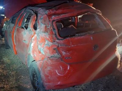 Ruta 237: cinco personas hospitalizadas tras el vuelco de un auto cerca de Piedra del Águila