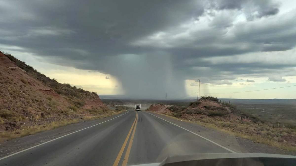 Tormenta en Rincón de los Sauces. Fuente: (Facebook)