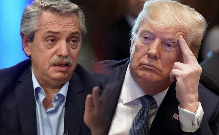 Fernández y Trump. Fuente: (Twitter)