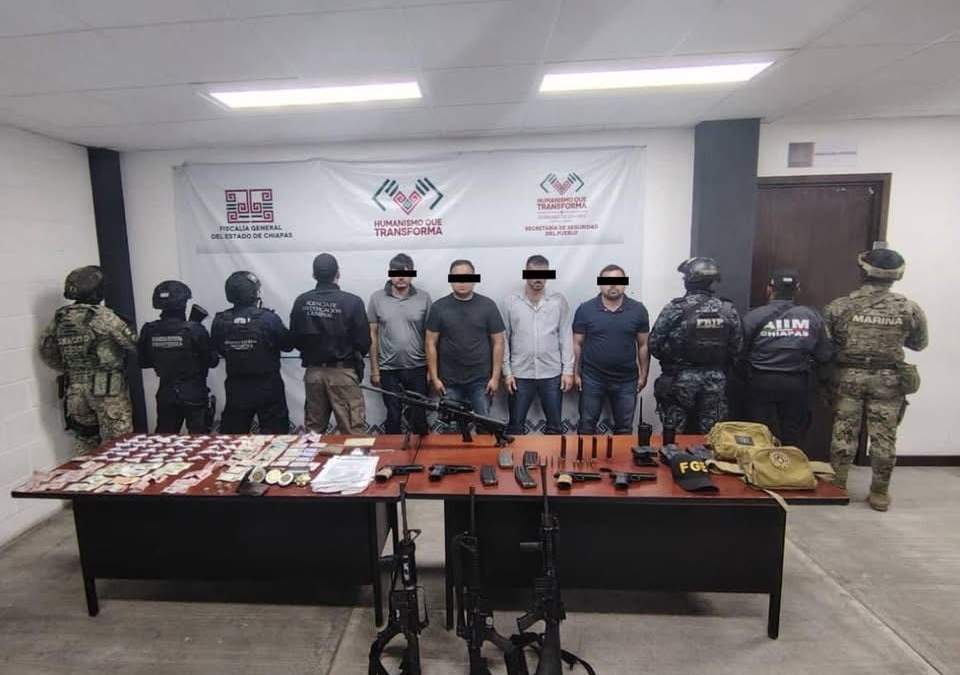 Los falsos agentes ministeriales detenidos en Chiapas