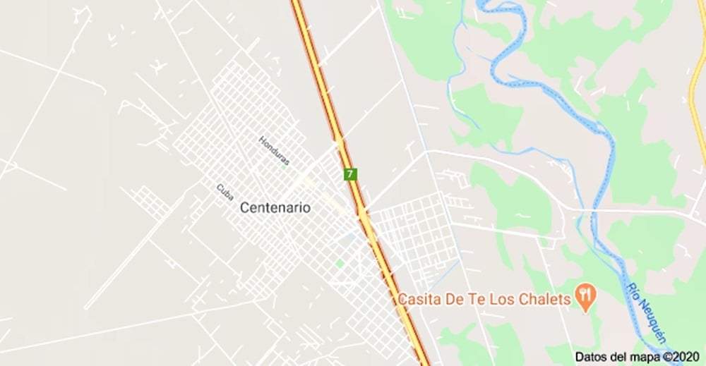 Ruta 7 en Centenario
