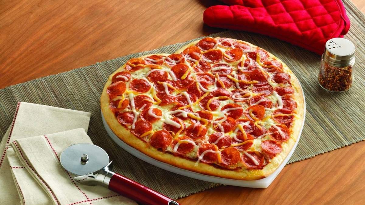 Pizza corazón. Fuente: (Instagram)