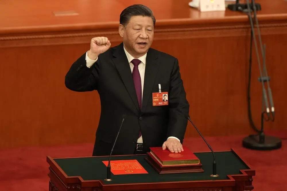 El presidente chino, Xi Jinping, presta juramento como líder máximo del país el 10 de marzo de 2023