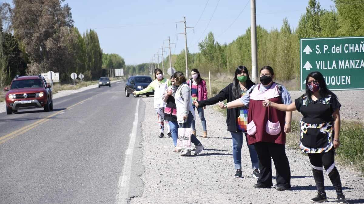 Docentes de Vaca Muerta. Fuente: (Twitter)