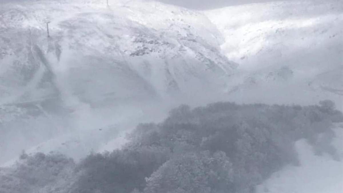 Copiosa nevada en el Cerro Chapelco. Fuente: (Twitter)