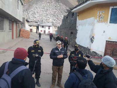 Pánico y desesperación causa alud en Chavín de Huántar, Perú
