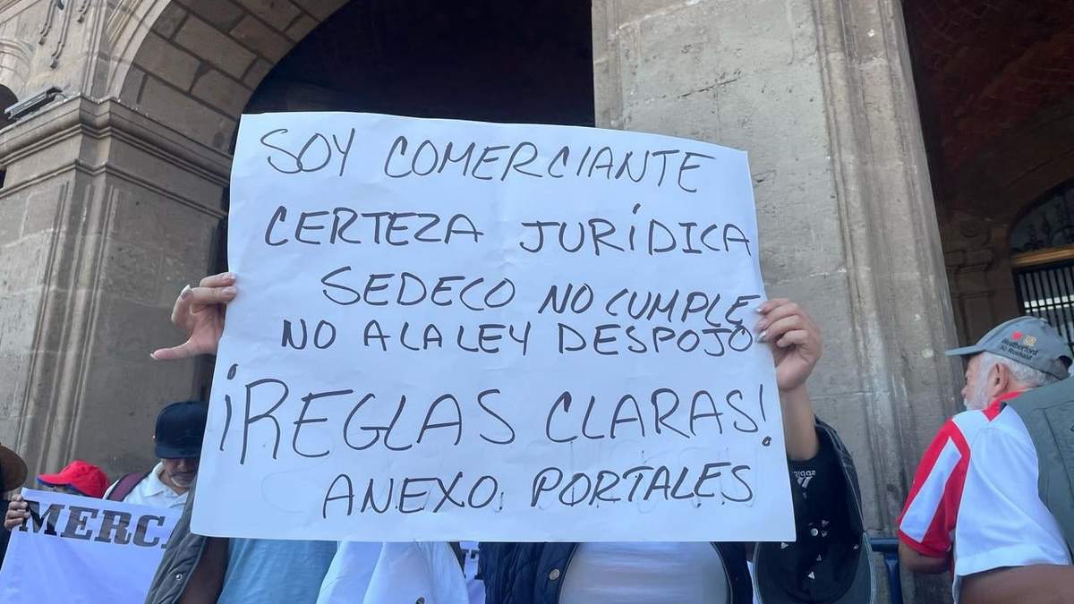 Protesta de comerciantes en la CDMX
