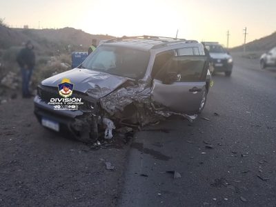 Fuerte choque en la Bajada de Maida con un conductor alcoholizado