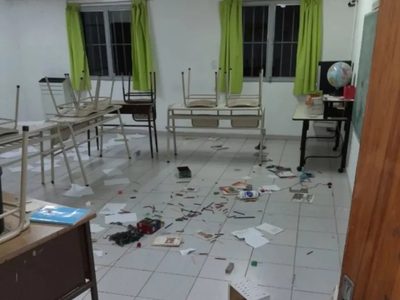 Hechos de vandalismo en la Escuela 146: destrozos en la sala de plástica y denuncias por falta de seguridad