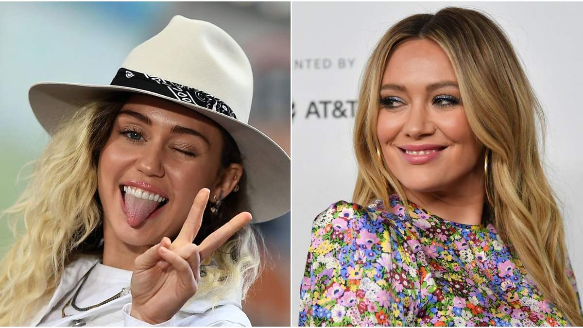 Miley Cyrus y Hilary Duff. Fuente: (Twitter)