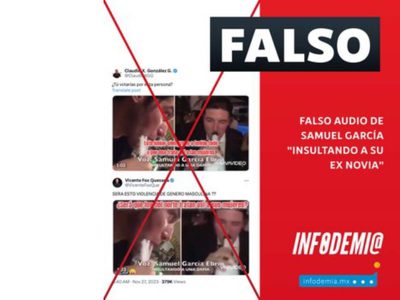 Cuenta de Infodemia del gobierno federal defiende a Samuel García de audio difundido por Claudio X