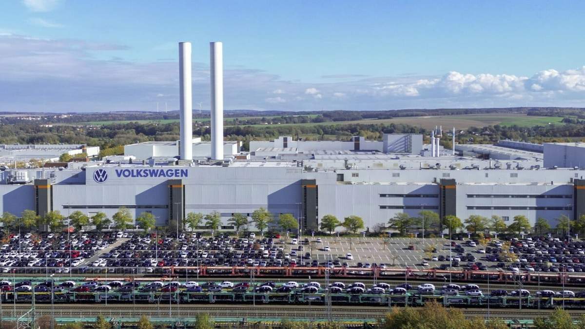 Vista de la planta de Volkswagen en Zwickau, Alemania, el 28 de octubre de 2024