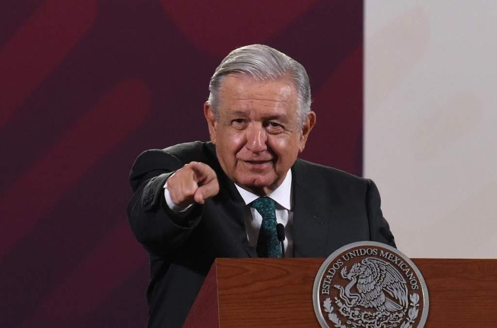 El presidente durante la conferencia de este miércoles en Palacio Nacional
