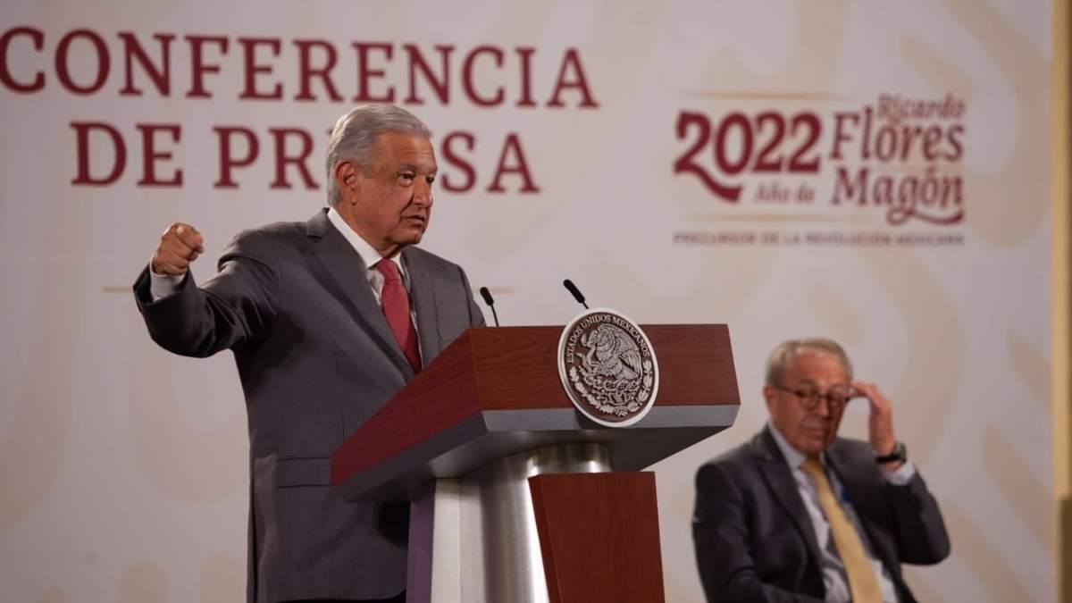 El presidente durante su conferencia de este martes