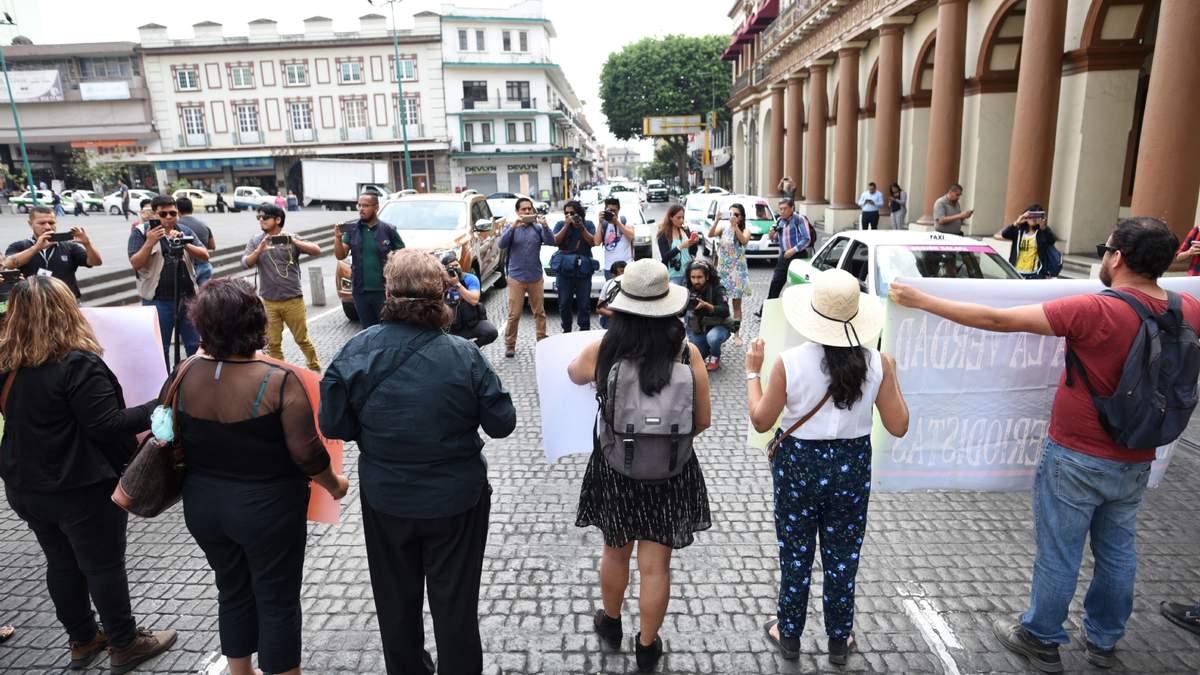 Periodistas en Xalapa protestan ante inseguridad