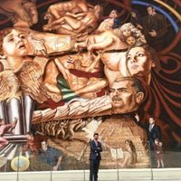 El mexicano Federico Kampf realiza un gran mural holográfico en Dubái