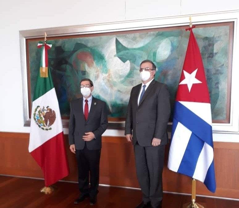 Los cancilleres de Cuba y México
