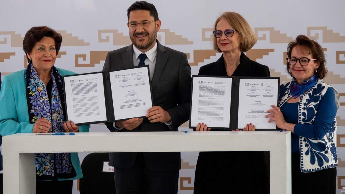 Batres; Jurado, del IEMS; Herrera, de la URC y Guerrero, de la SECTI