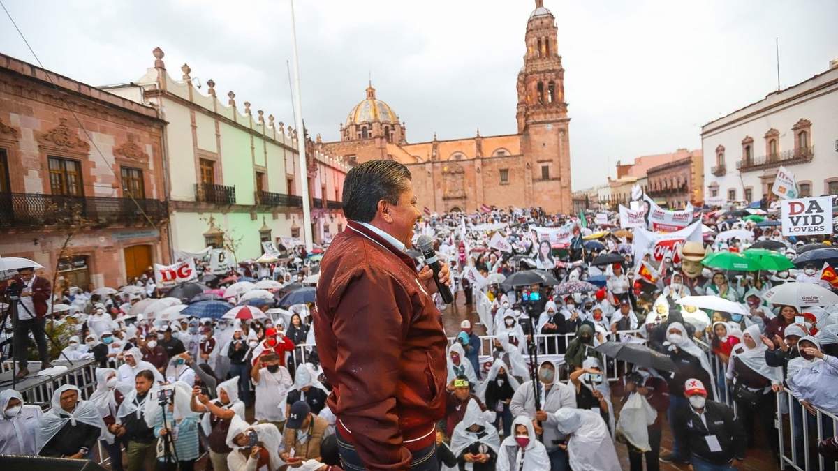 David Monreal en su cierre de campaña