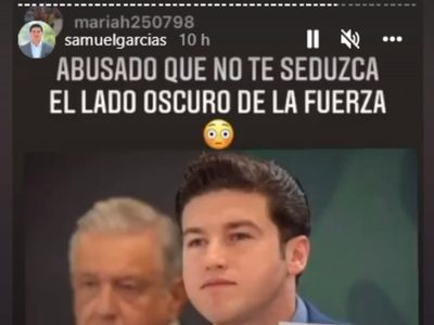 Tras “halago” de AMLO, Samuel García publica meme del presidente