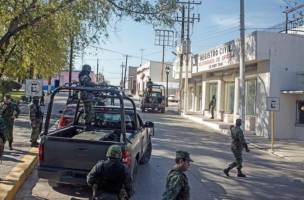 Elementos del Ejército vigilan Ciudad Mier