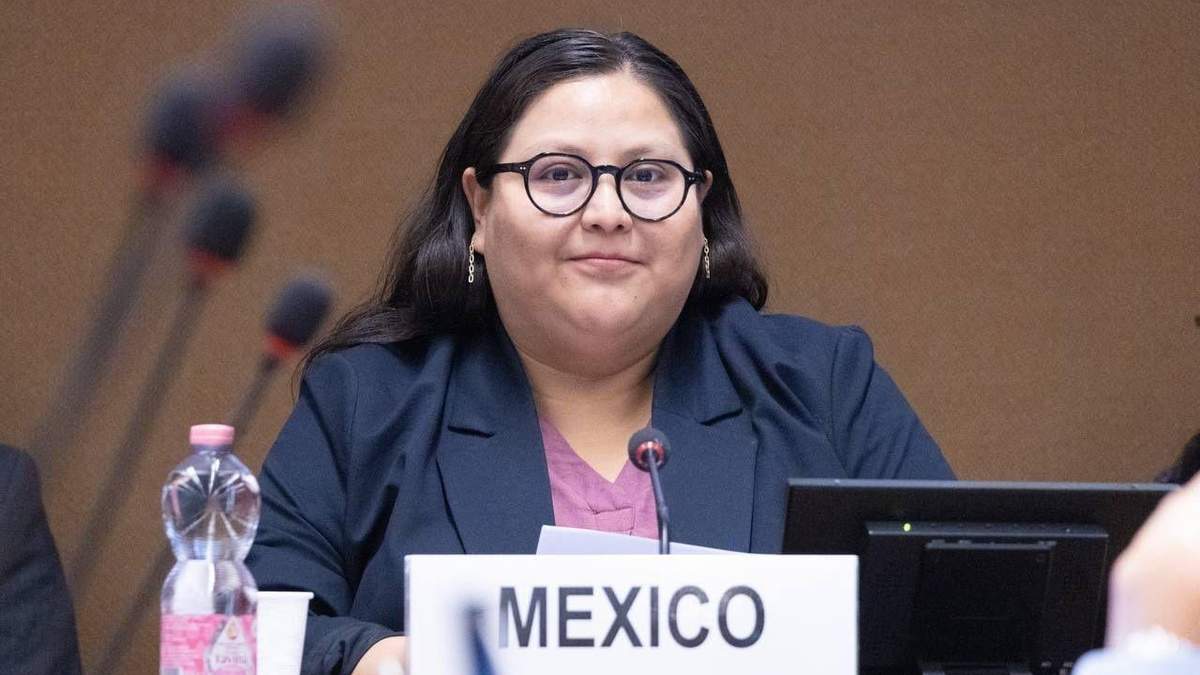 La titular de la Secretaría de las Mujeres, Citlalli Hernández, en Ginebra, Suiza, para presentar el X CEDAW de la ONU