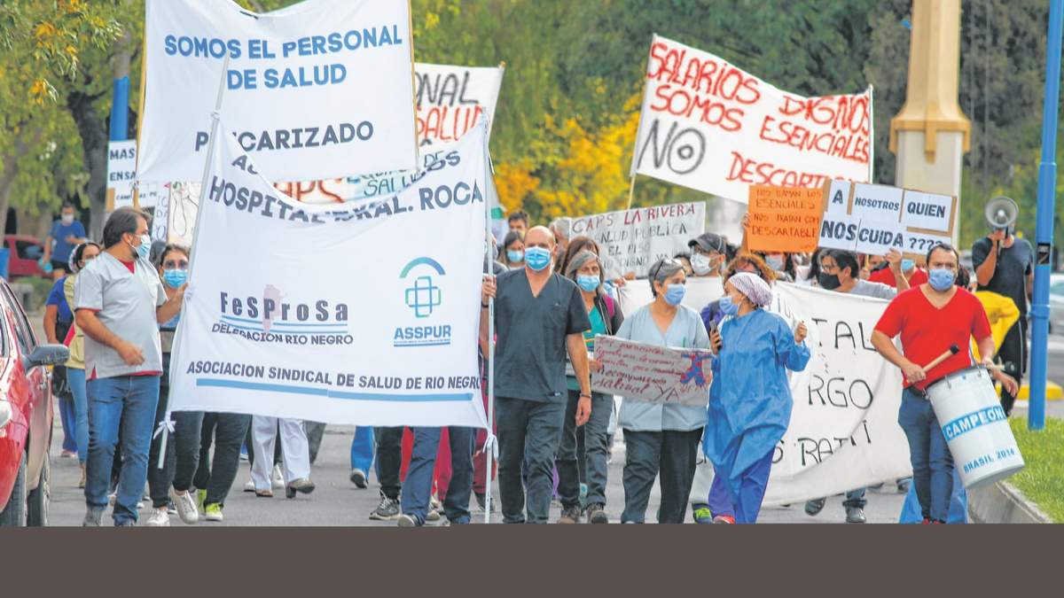 El personal de Salud de Río Negro para por 48 horas. Fuente: (Twitter)