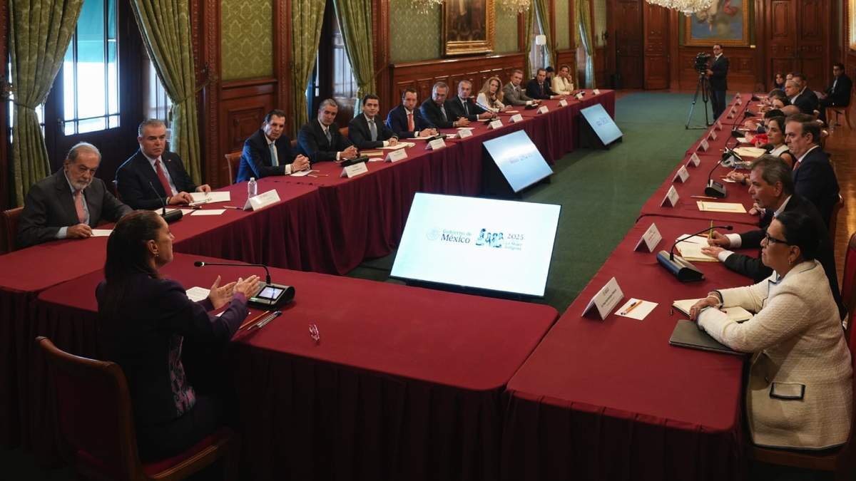 La reunión de la mandataria y empresarios